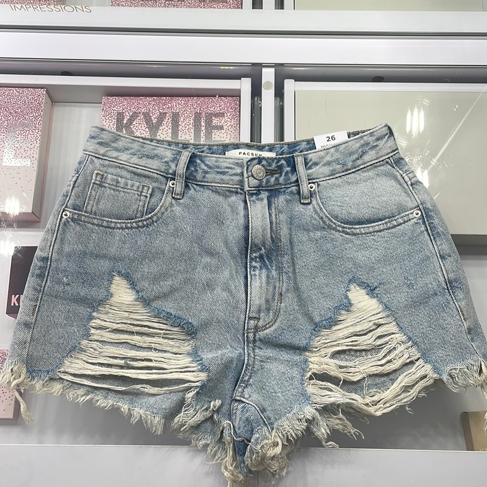 High Rise Festival Pacsun Blue Jean Shorts